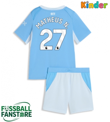 Manchester City Matheus Nunes #27 Replik Heimtrikot Kinder 2026-27 Kurzarm (+ Kurze Hosen)